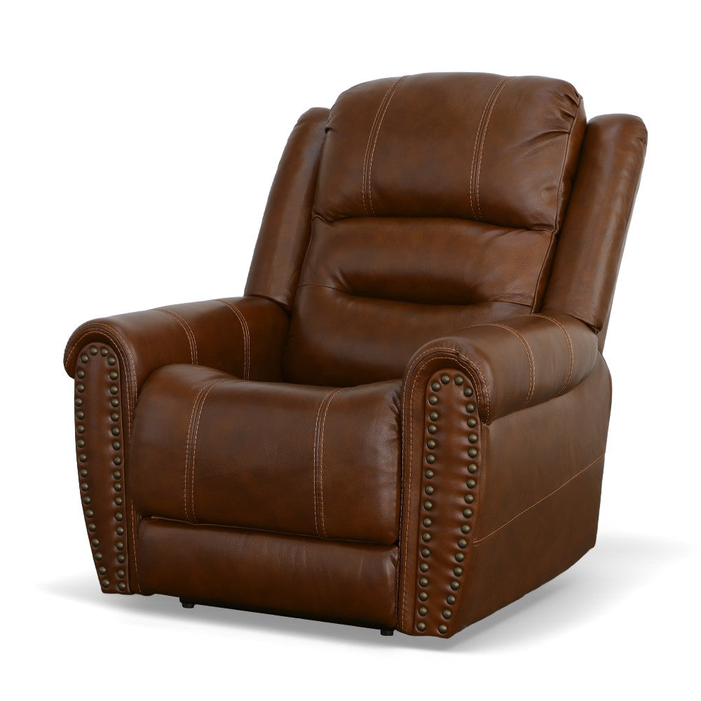 Oscar Power Recliner with Power Headrest - Leather 375-72