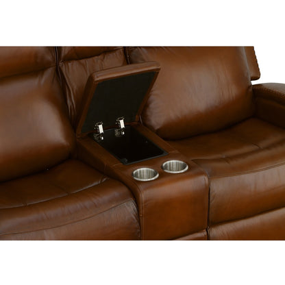 Mustang Power Loveseat with Console with Power Headrest - Default Title