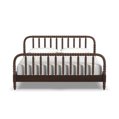 Spindle King Bed - Brown