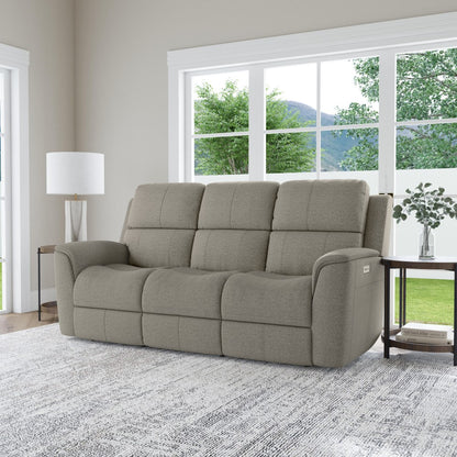 Henry Power Reclining Sofa with Power Headrests & Lumbar - Fabric 425-01