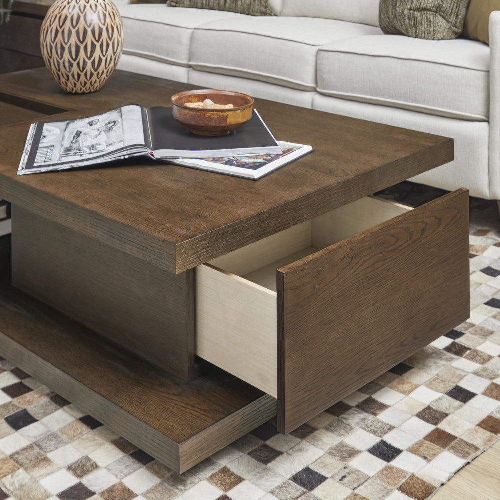 Athens Rectangular Coffee Table with Casters - Default Title