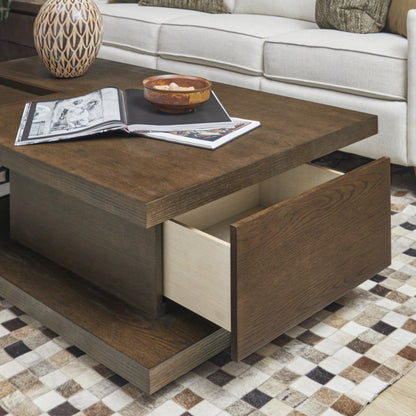 Athens Rectangular Coffee Table with Casters - Default Title