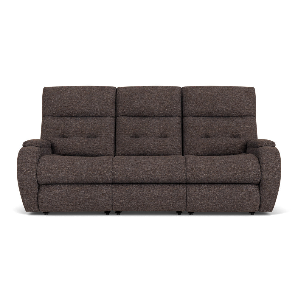Strait Power Reclining Sofa with Power Headrests - Fabric 319-70