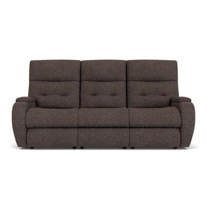 Strait Power Reclining Sofa with Power Headrests - Fabric 319-70