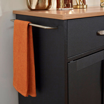 Storage Plus Kitchen Cart - Black