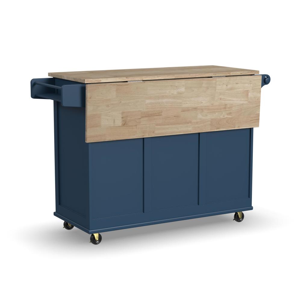 Dolly Madison Drop Leaf Kitchen Cart - Blue