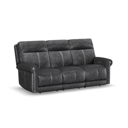 Alexander Power Reclining Sofa with Console, Power Headrest & Lumbar - Leather 706-03