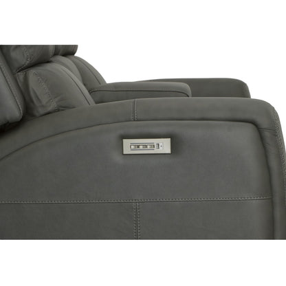 Linden Power Reclining Loveseat with Console & Power Headrests & Lumbar - Leather 946-02