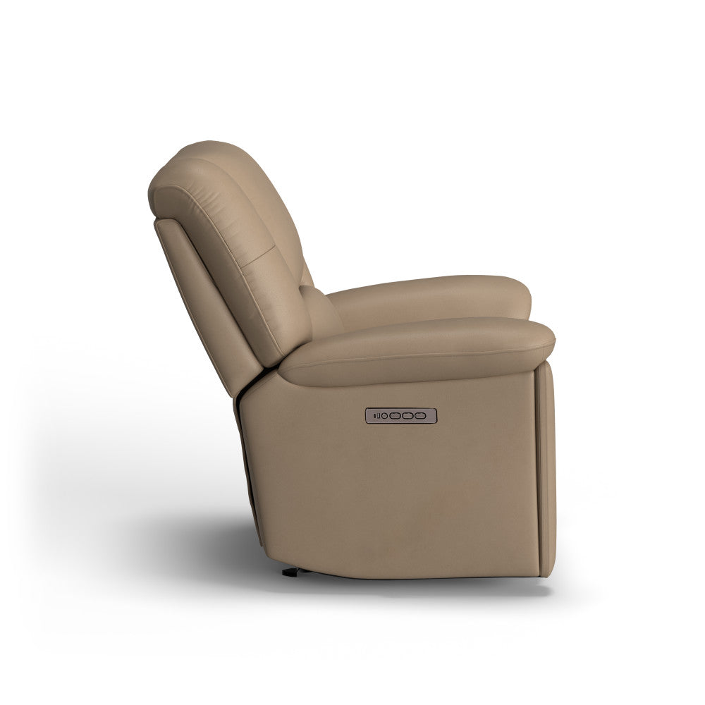 Plush Power Gliding Recliner with Power Headrest & Lumbar - Leather 654-01