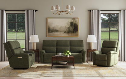 Porter Power Reclining Sofa with Console, Power Headrest, & Lumbar - Fabric 365-72