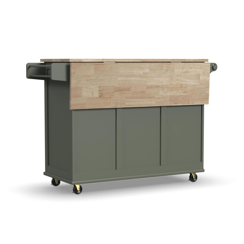 Dolly Madison Drop Leaf Kitchen Cart - Green