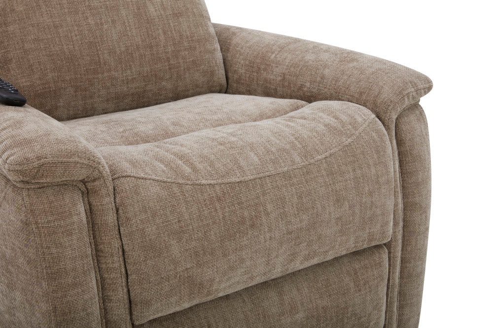 Luma Power Lift Recliner with Power Headrest, Lumbar, Heat & Massage - Fabric 428-75