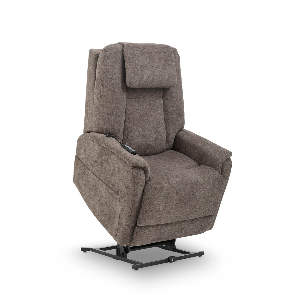 Zecliner Model 3+ Power Lift Sleep Recliner with Power Headrest, Lumbar, Heat & Massage - Fabric 358-04