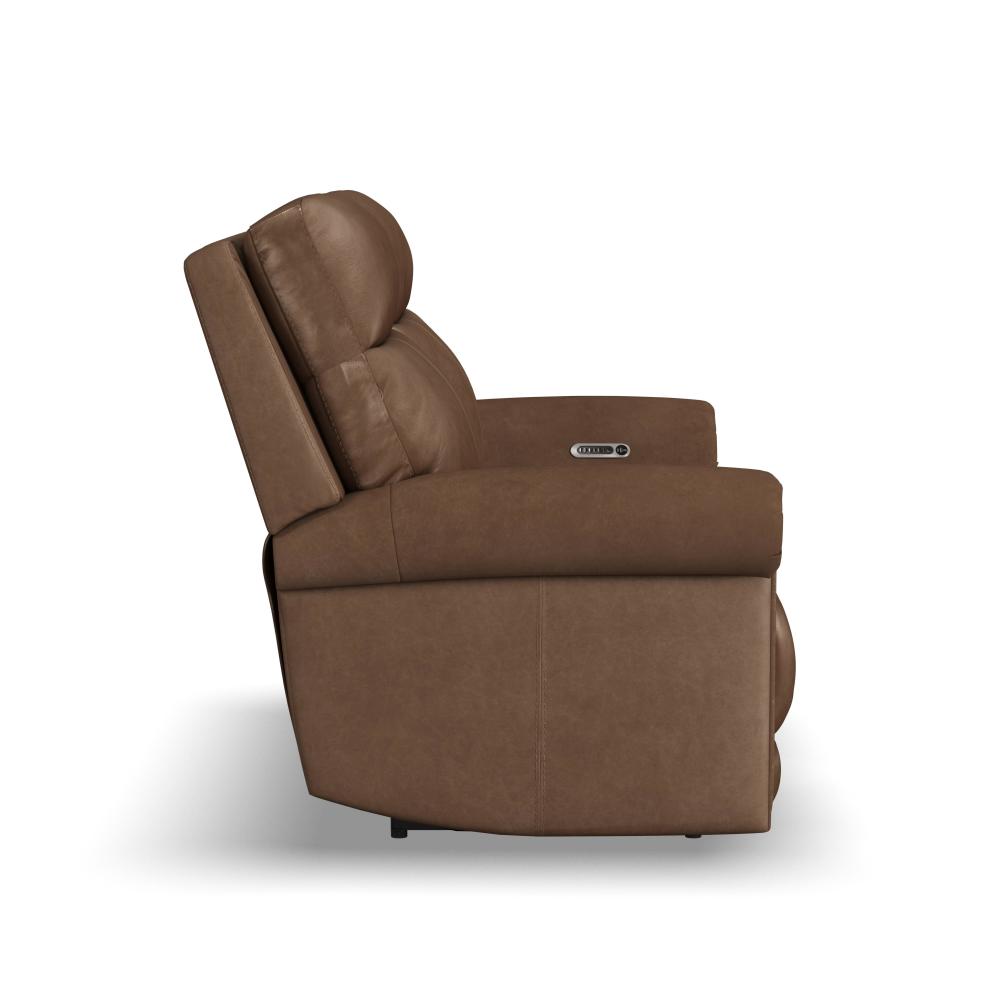 Alexander Power Reclining Loveseat with Power Headrest & Lumbar - Leather 706-71
