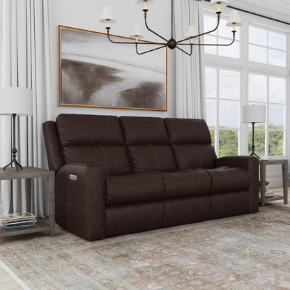 Score Power Reclining Sofa with Power Headrests & Lumbar - Leather 654-70