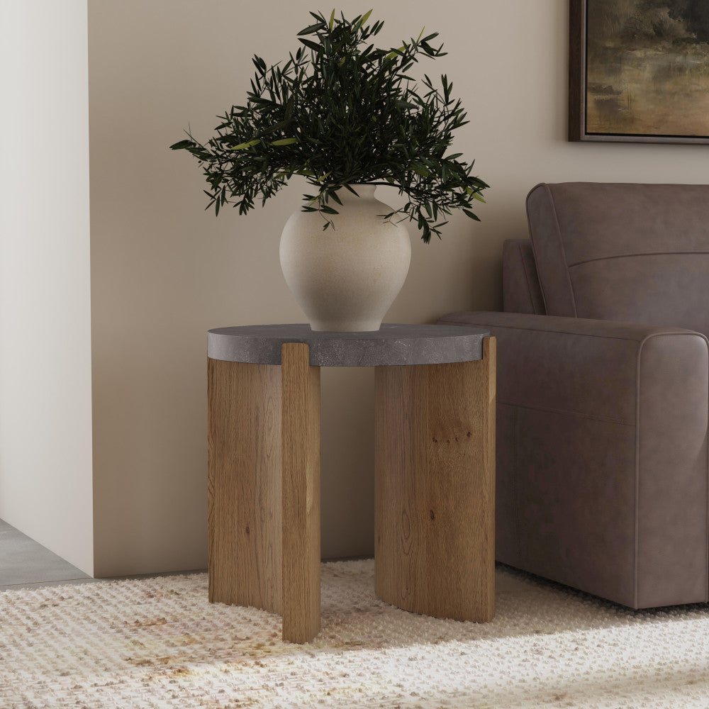 Eclipse Round End table - Brown