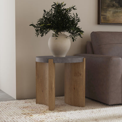 Eclipse Round End table - Brown