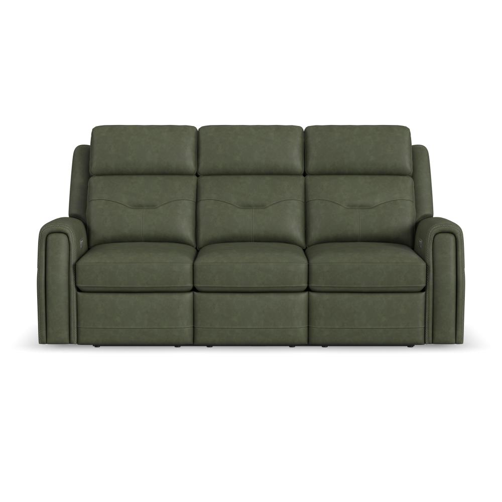 Felix Power Reclining Sofa with Power Headrest, Lumbar, Heat & Massage - Leather 408-21