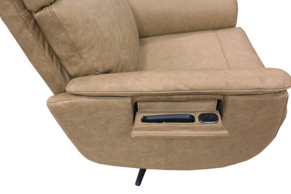 Cove Power Swivel Recliner with Power Headrest, Lumbar, Heat, & Massage - Leather 896-80