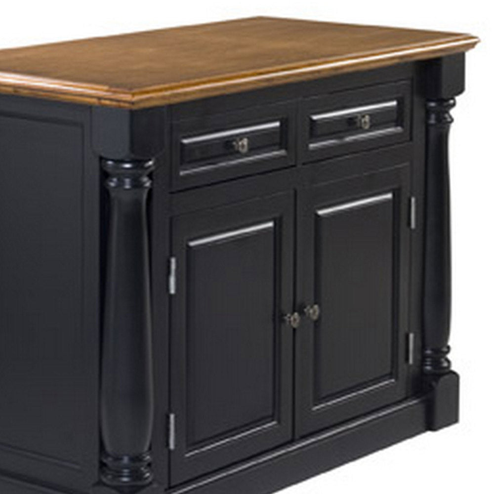 Monarch Kitchen Island - Black