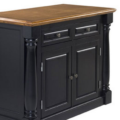 Monarch Kitchen Island - Black