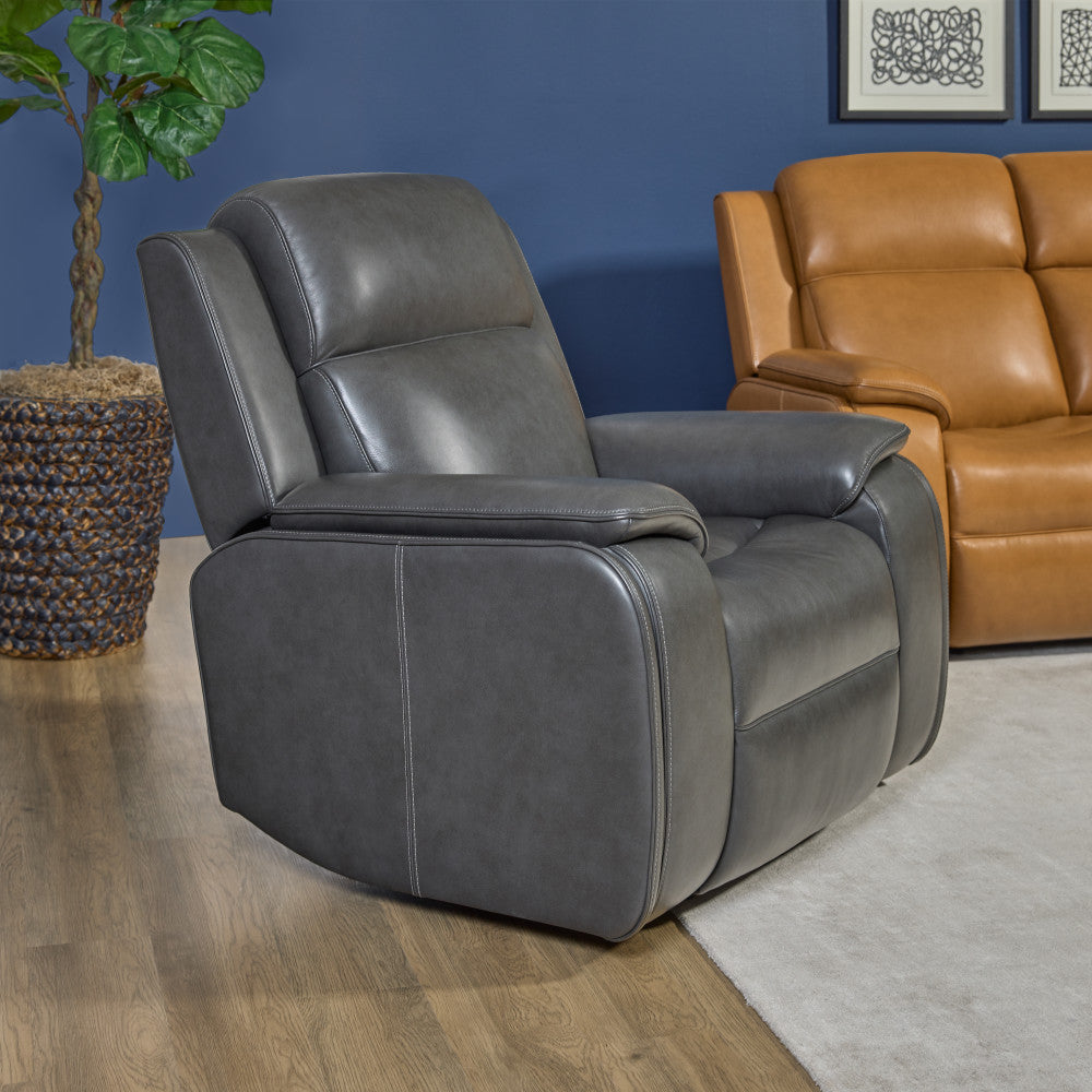 Ziggy Power Recliner with Power Headrest, Lumbar, Heat & Massage - Leather 434-73