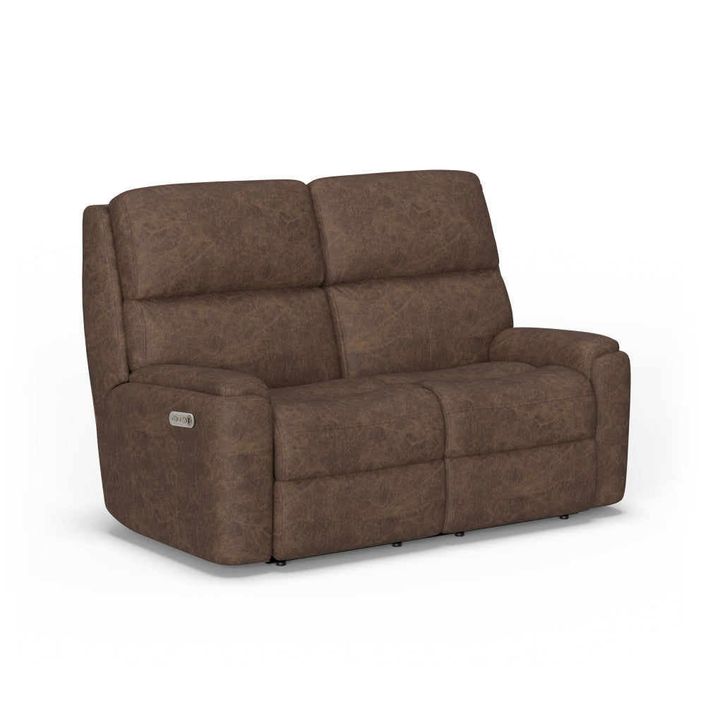 Rio Power Reclining Loveseat with Power Headrests - Leather 659-82