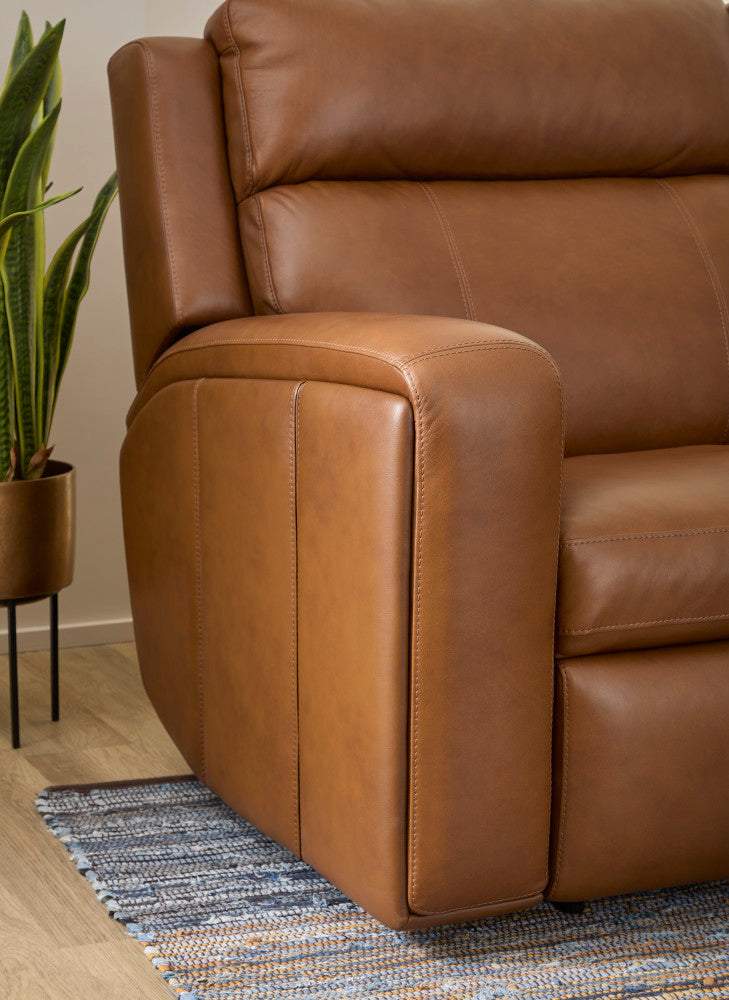 Wyatt Power Reclining Sofa with Power Headrests & Lumbar - Leather 705-72