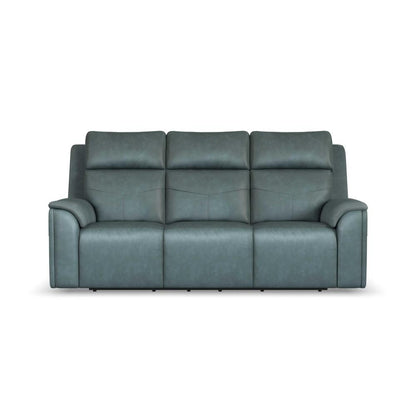 Vernon Power Reclining Sofa with Console, Power Headrest, Lumbar, Heat & Massage - Fabric 386-40