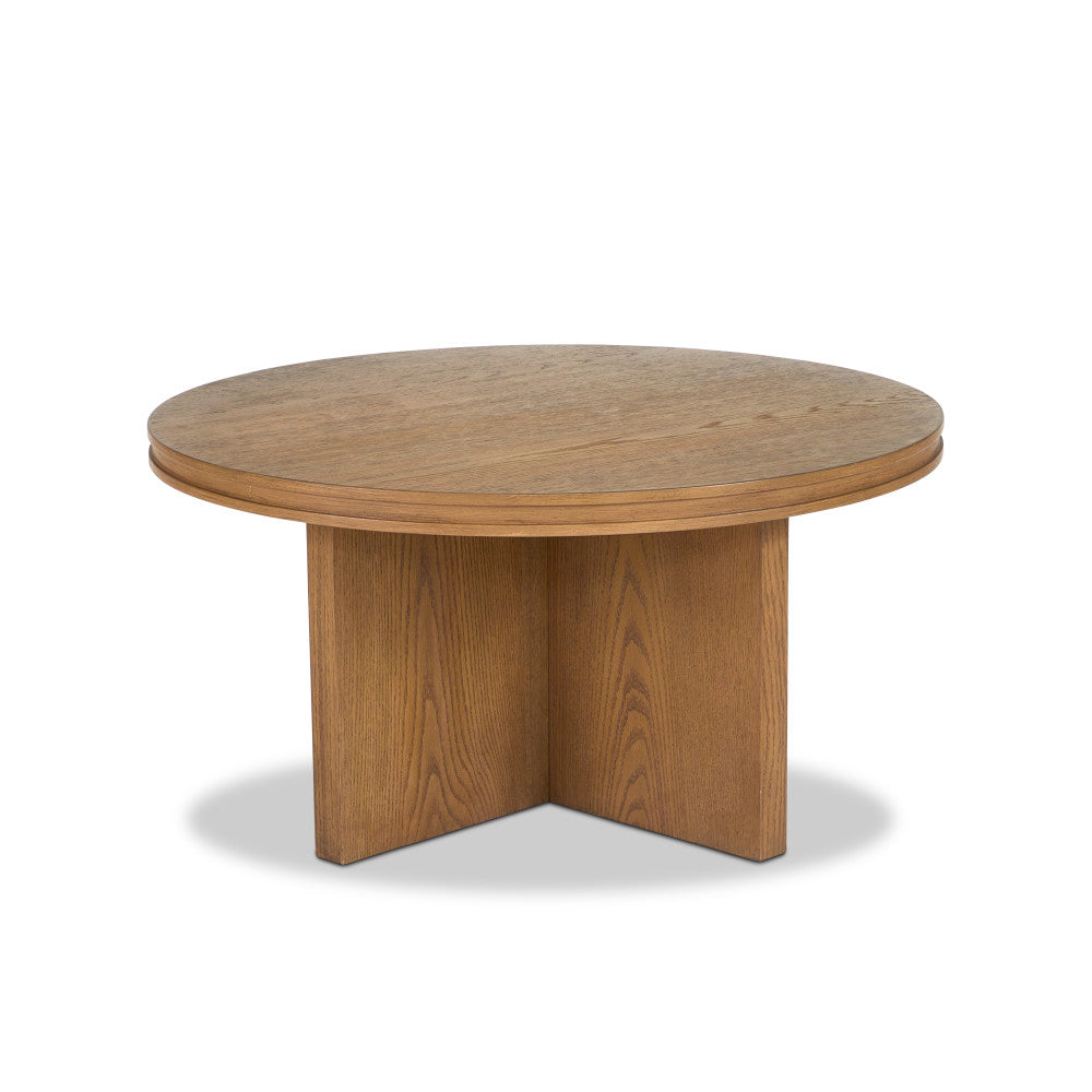Waterfall Round Coffee Table - Brown