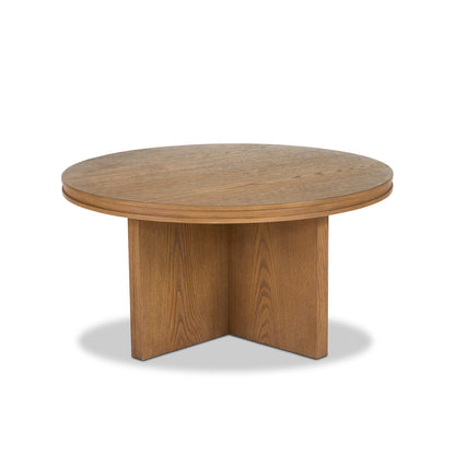 Waterfall Round Coffee Table - Brown