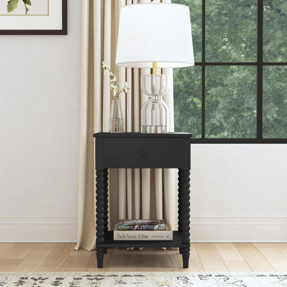Spindle Nightstand - Black