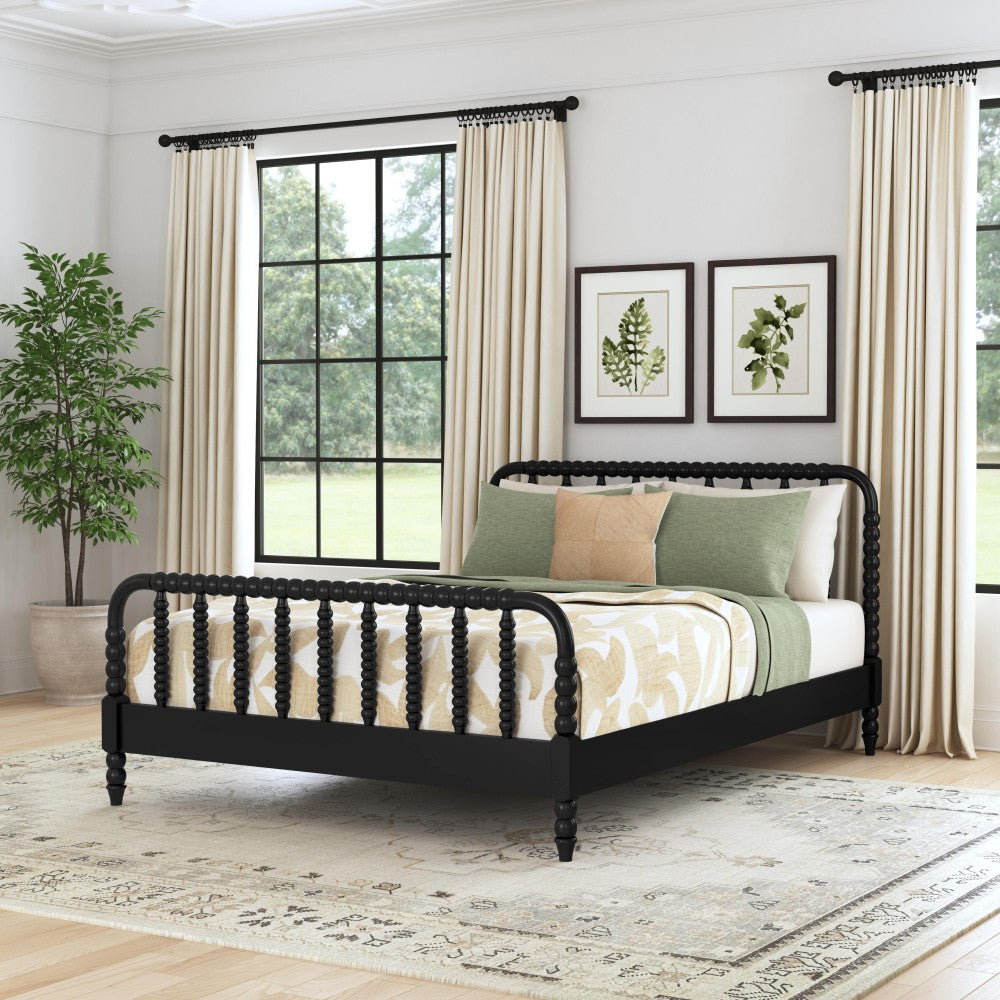 Spindle Queen Bed - Black
