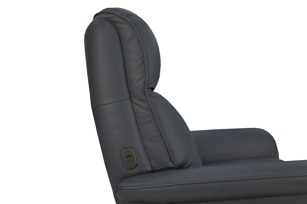 Haven Power Swivel Recliner with Power Headrest, Lumbar, Heat, Massage & Ventilation - Leather 367-40