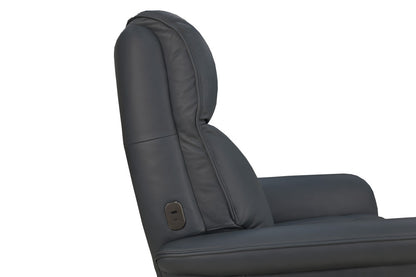 Haven Power Swivel Recliner with Power Headrest, Lumbar, Heat, Massage & Ventilation - Leather 367-40