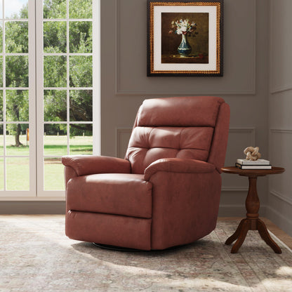Sophisticated Power Swivel Gliding Recliner with Power Headrest & Lumbar - Leather 665-54