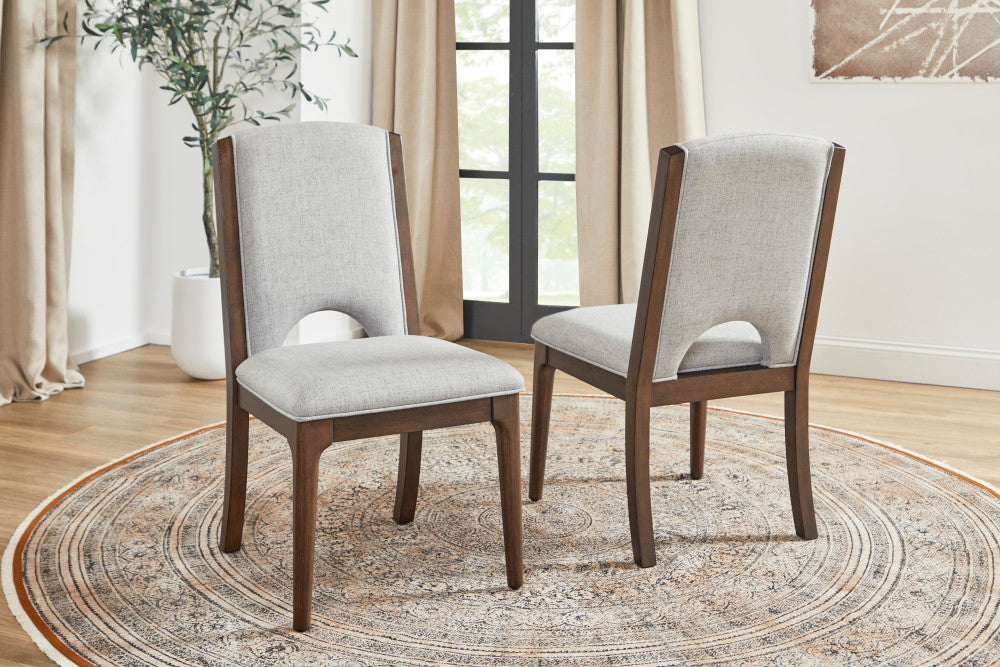 Athens Pair of Upholstered Dining Chairs - Default Title