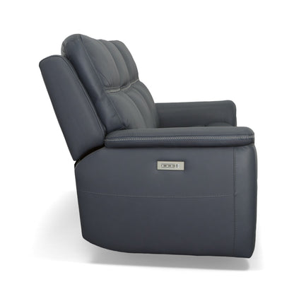 Sawyer Power Reclining Sofa with Power Headrests & Lumbar - Leather 009-42