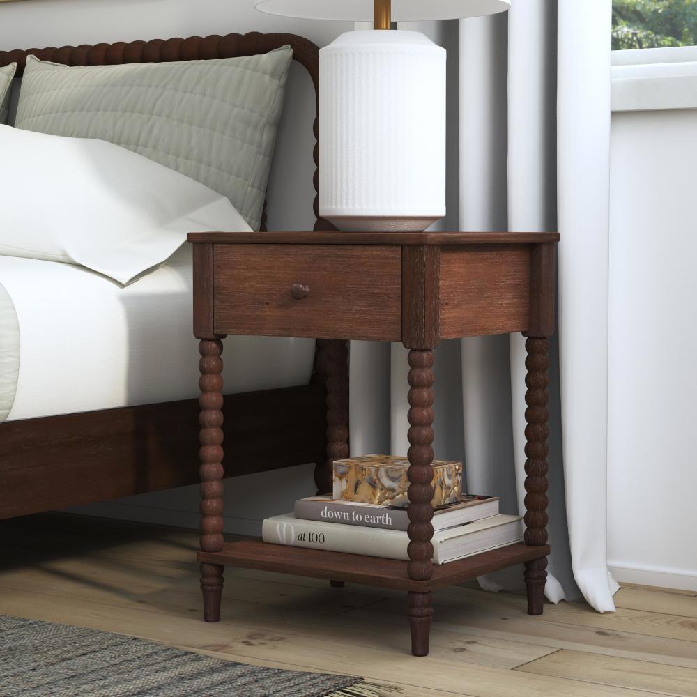 Spindle Nightstand - Brown