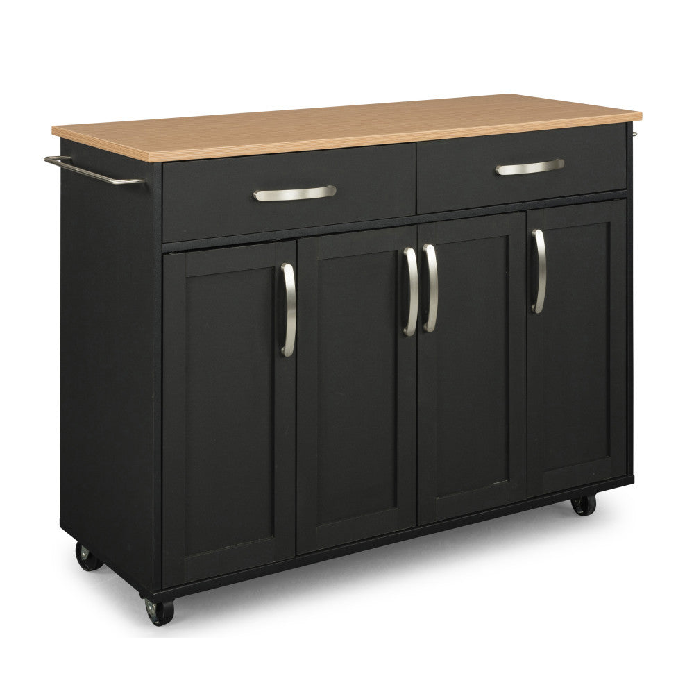 Storage Plus Kitchen Cart - Black