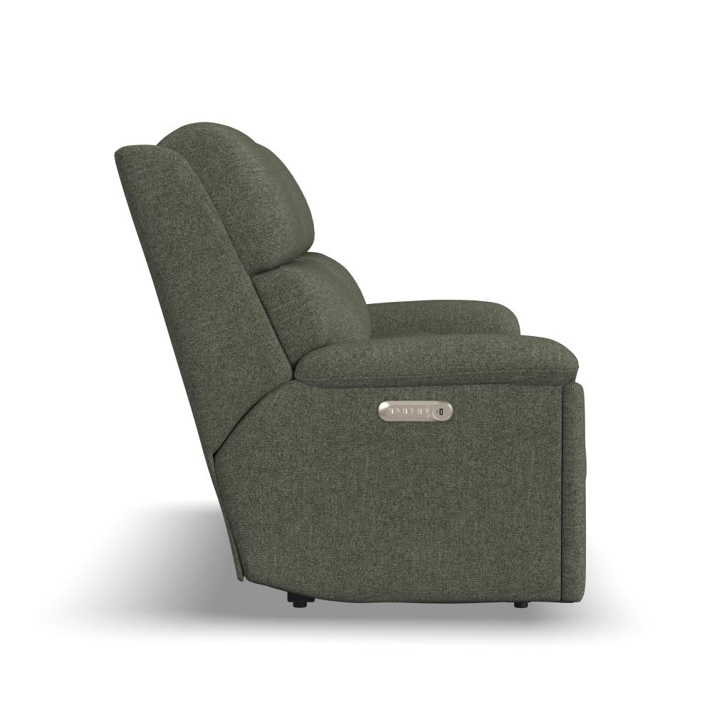 Porter Power Reclining Loveseat with Console, Power Headrest, & Lumbar - Fabric 365-72