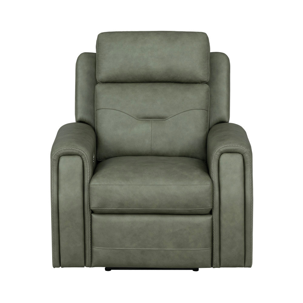 Felix Power Recliner with Power Headrest, Lumbar, Heat & Massage - Leather 408-21