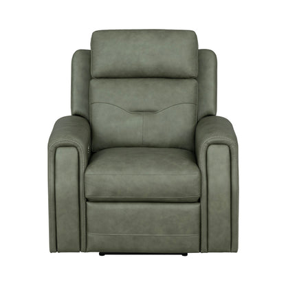 Felix Power Recliner with Power Headrest, Lumbar, Heat & Massage - Leather 408-21