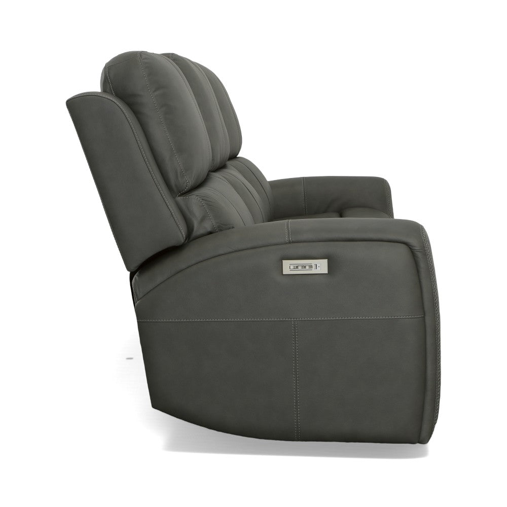 Linden Power Reclining Sofa with Power Headrests & Lumbar - Leather 946-02