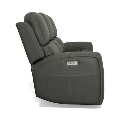 Linden Power Reclining Sofa with Power Headrests & Lumbar - Leather 946-02