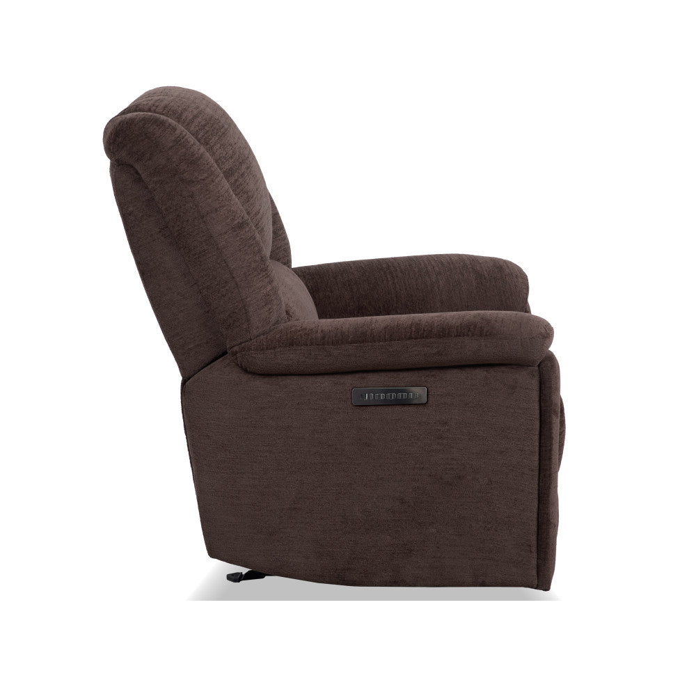 Plush Power Gliding Recliner with Power Headrest & Lumbar - Fabric 410-70
