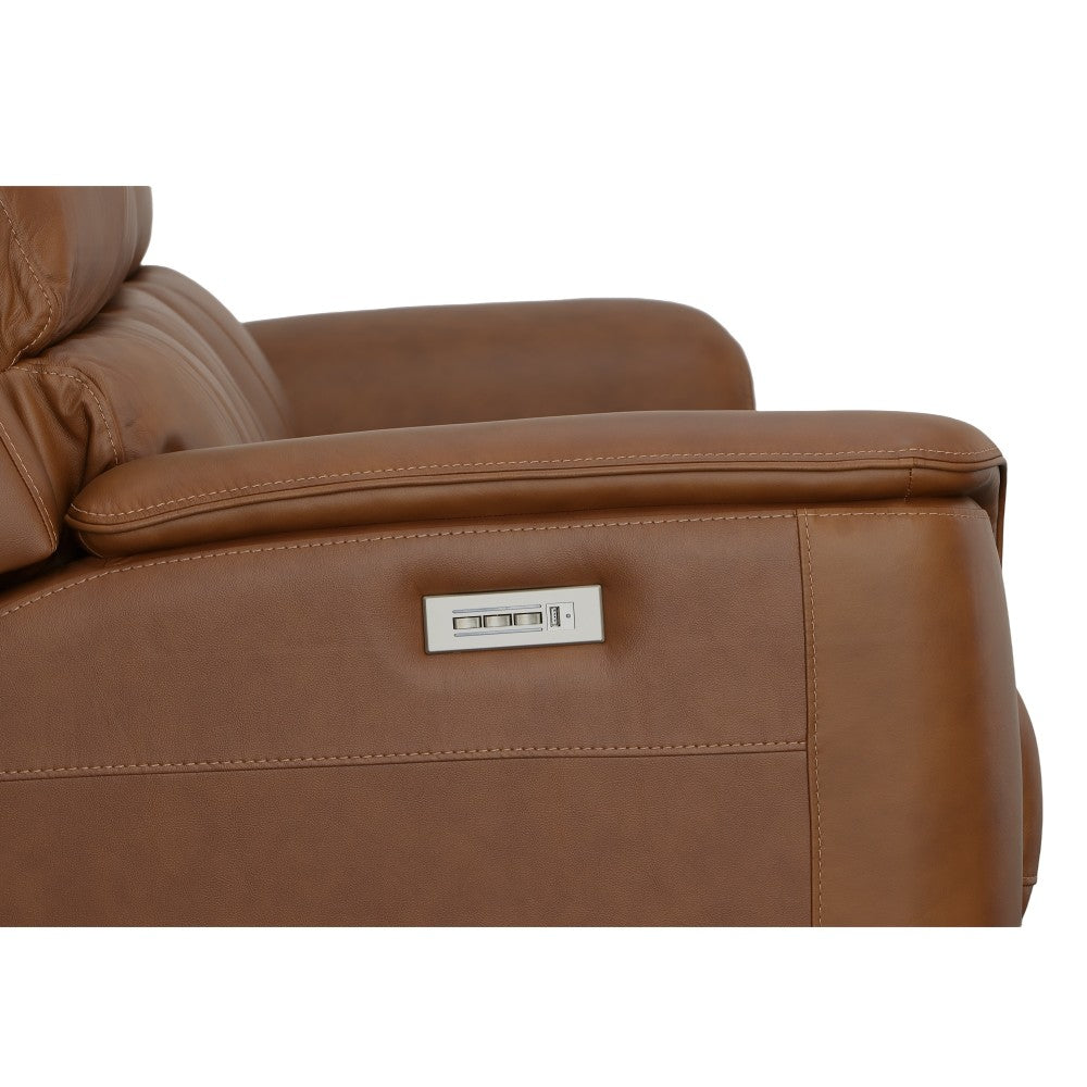 Henry Power Reclining Sofa with Power Headrests & Lumbar - Leather 946-72