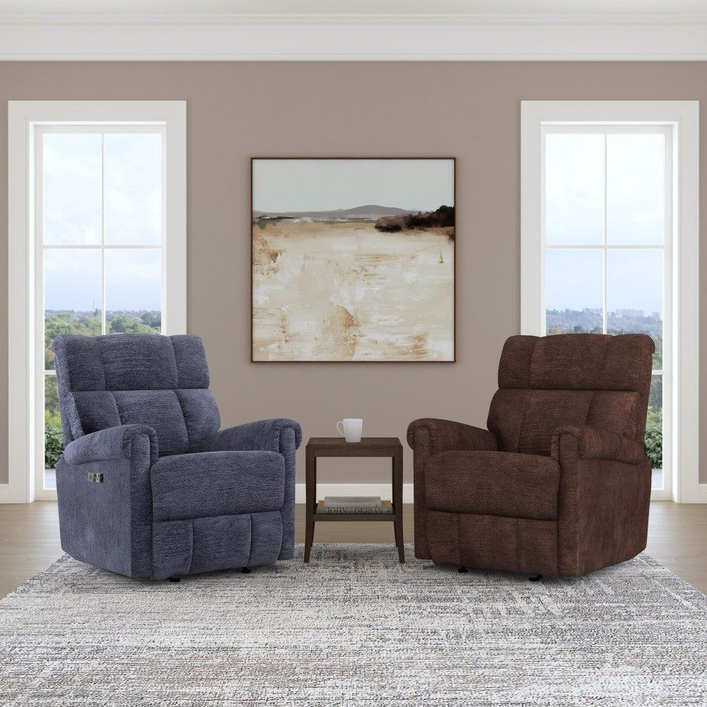 Classic Power Gliding Recliner with Power Headrest & Lumbar - Fabric 410-70