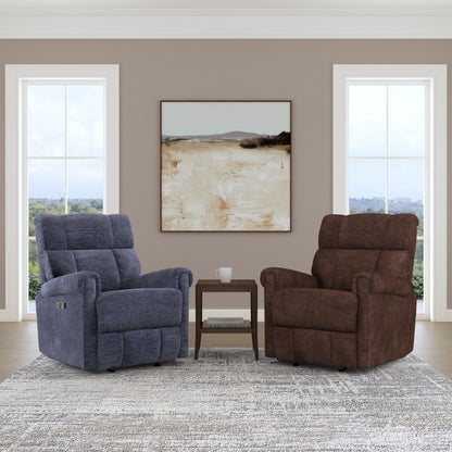 Classic Power Gliding Recliner with Power Headrest & Lumbar - Fabric 410-70