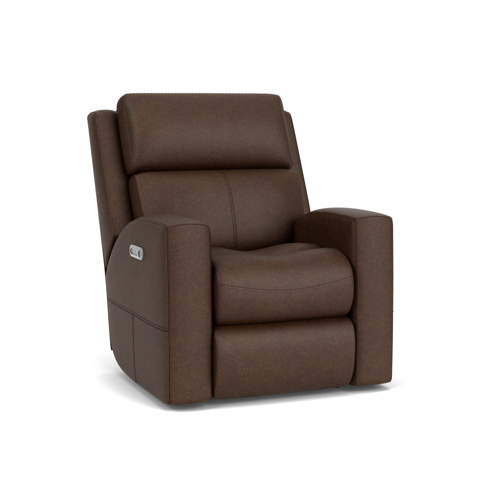 Score Power Recliner with Power Headrest & Lumbar - Leather 654-70